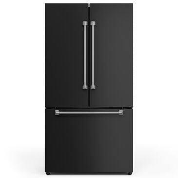 THOR KITCHEN Gordon Ramsay 20.3 Cu. Ft. Counter Depth French Door Refrigerator with Stainless Steel Handle Kit in Black, , large