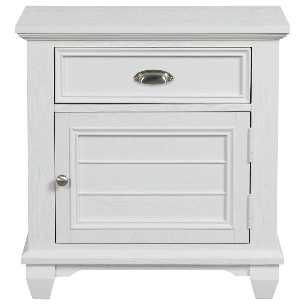 New Heritage Jamestown 5-Piece King Bedroom Set in White Brushed, , large