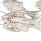 Maple and Jade 17" x 45" Fish Wall Decor in White and Brown, , large