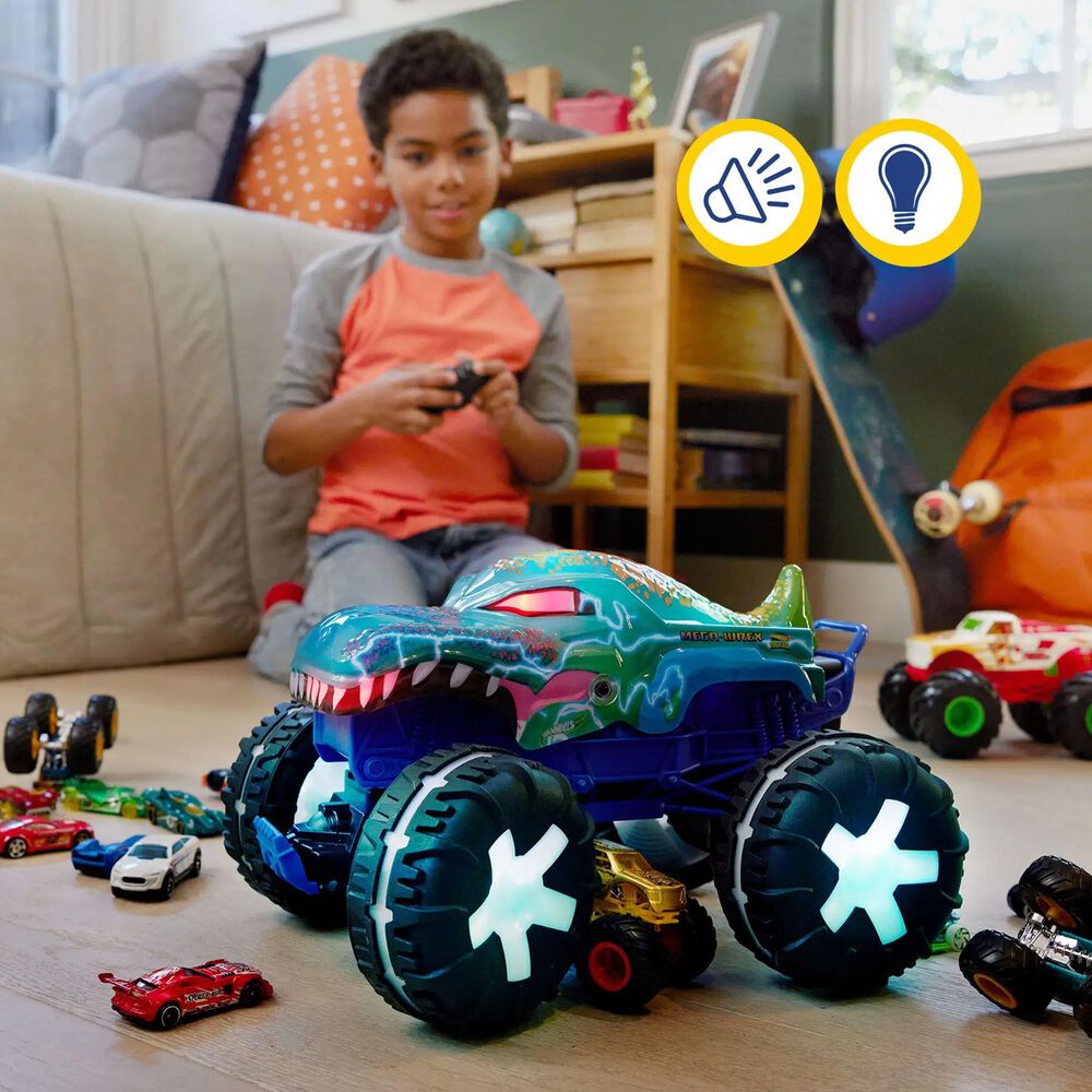 Mattel Monster Trucks Mega-Wrex Alive Remote-Control Vehicle in Multicolor, , large