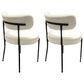 Hearth and Haven Side Chair with White Cushion in Black (Set of 2), , large