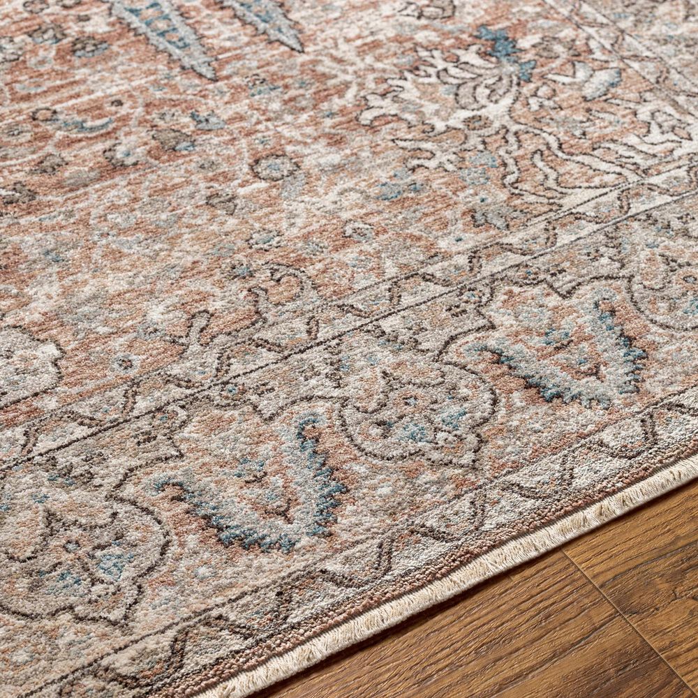 Surya Carlisle Oriental 5&#39;3&quot; x 7&#39;9&quot; Dusty Pink, Medium Brown, Cream, Pale Blue, Light Sage and Charcoal Area Rug, , large