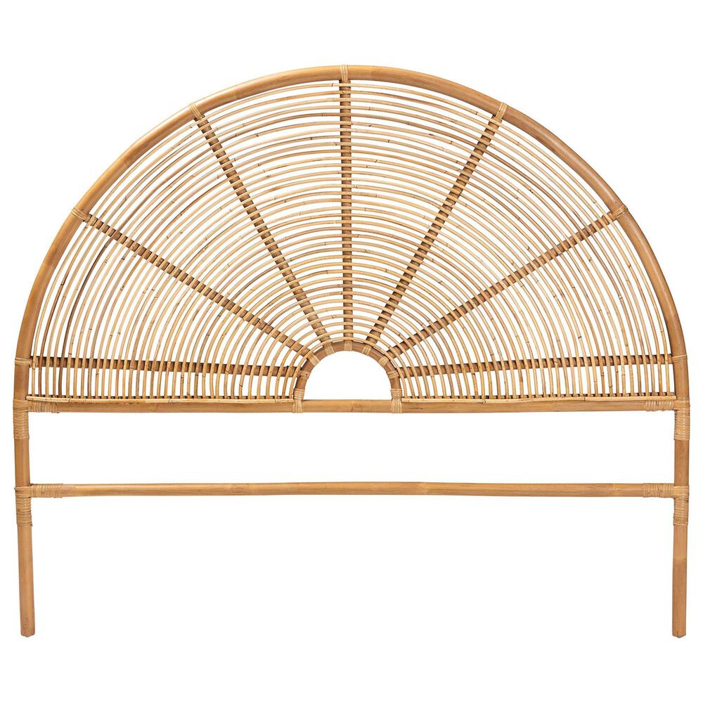 Baxton Studio Nina Queen Standalone Headboard in Light Honey, , large