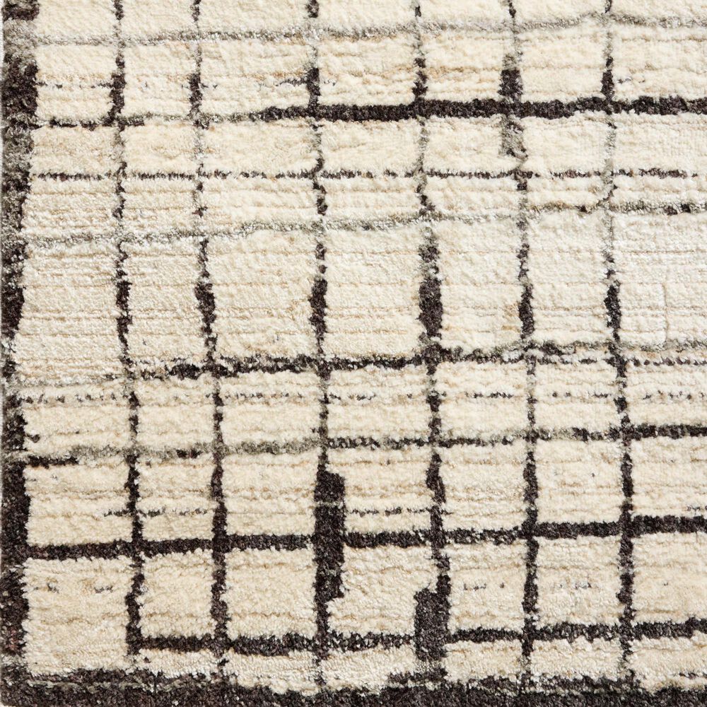 Loloi Bleecker Ivory and Charcoal 9&#39;2&quot; x 13&#39; Area Rug, , large