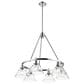Golden Lighting Orwell 6-Light Chandelier with Clear Glass Shade in Chrome, , large