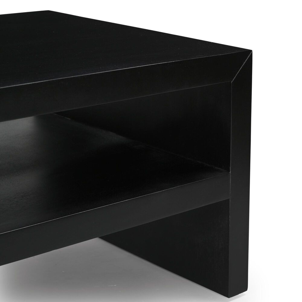 Jofran Dev 1-Shelf Coffee Table in Black, , large