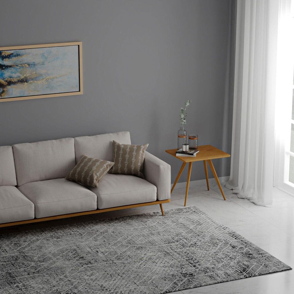 RIZZY Couture Black and Ivory 4' x 6' Area Rug, , large