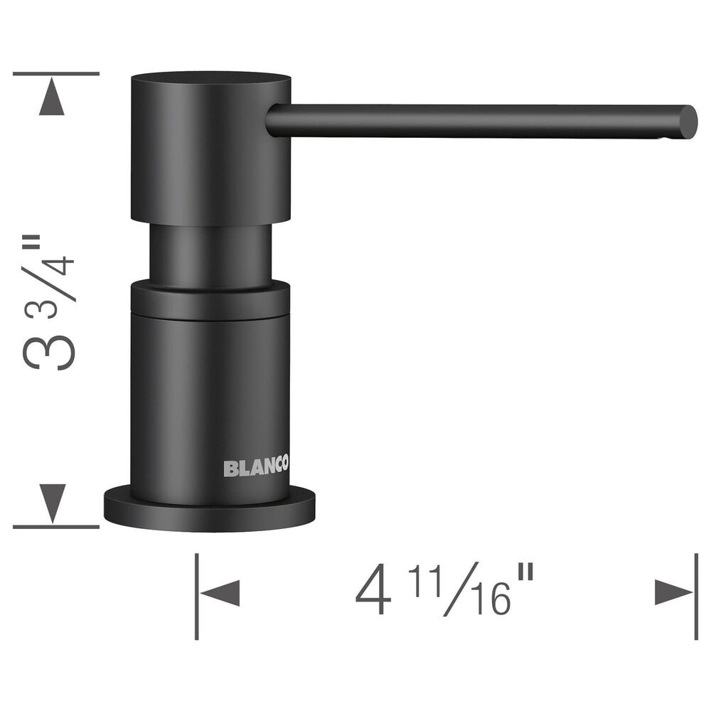 Blanco Lato Soap Dispenser in Matte Black, , large
