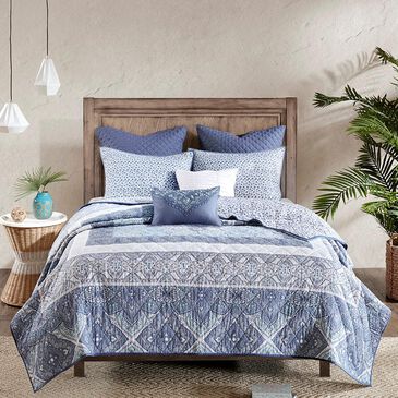 Hampton Park Maggie 7-Piece Full/Queen Reversible Coverlet Set in Blue, , large
