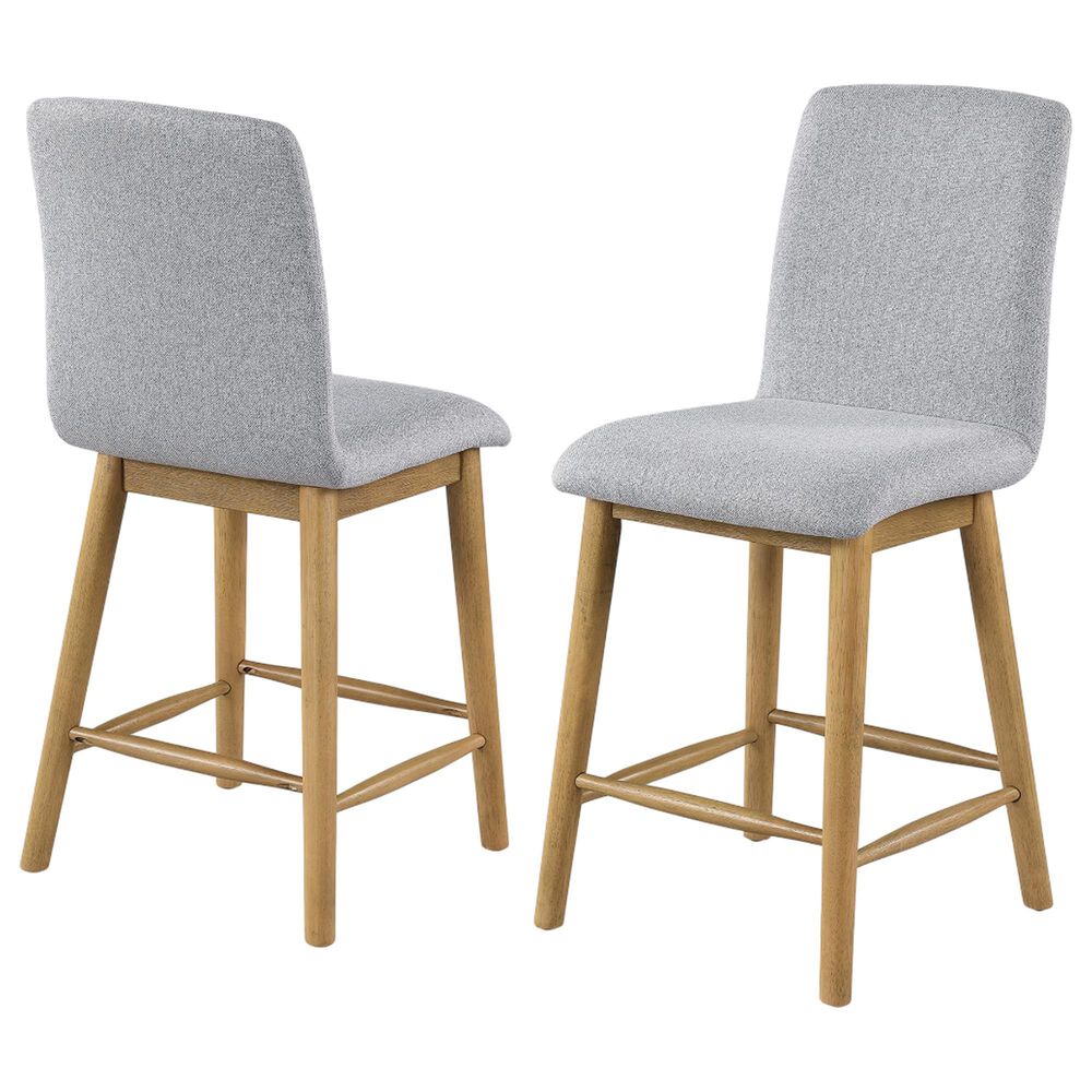 Furniture of America Nayel Upholstered Counter Height Chair in Natural (Set of 2), , large