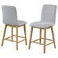 Furniture of America Nayel Upholstered Counter Height Chair in Natural (Set of 2), , large