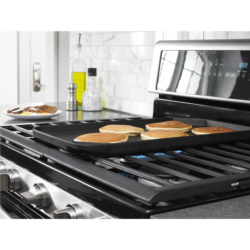 Whirlpool 6.0 Cu. Ft. Gas Double Oven Range with Center Oval Burner in Stainless Steel, , large