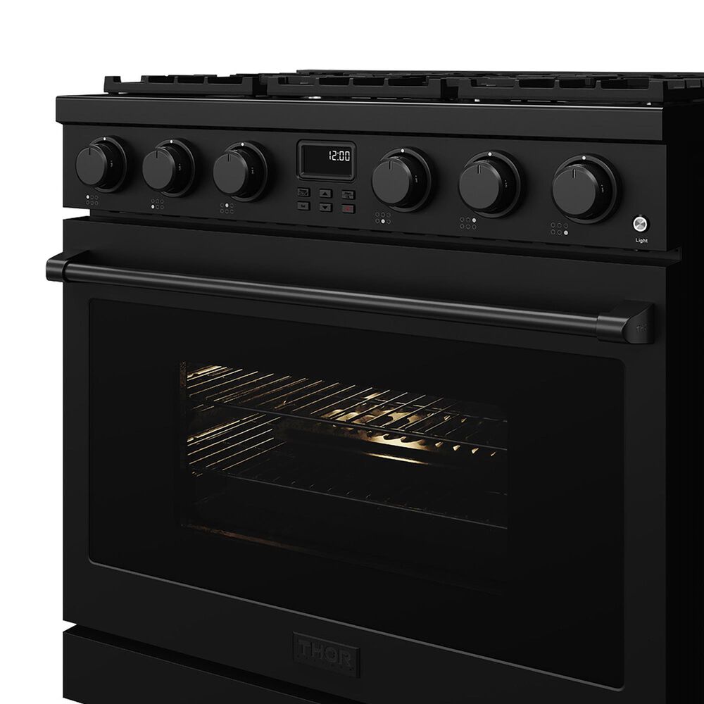 Thor Kitchen 6 Cu. Ft. Contemporary Professional Freestanding Gas Range in Black, , large