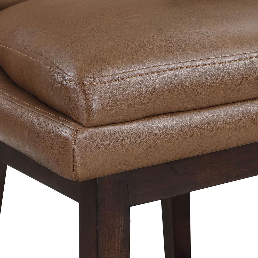 OSP Home Allingham 26&quot; Swivel Counter Stool with Molasses Cushion in Dark Walnut, , large