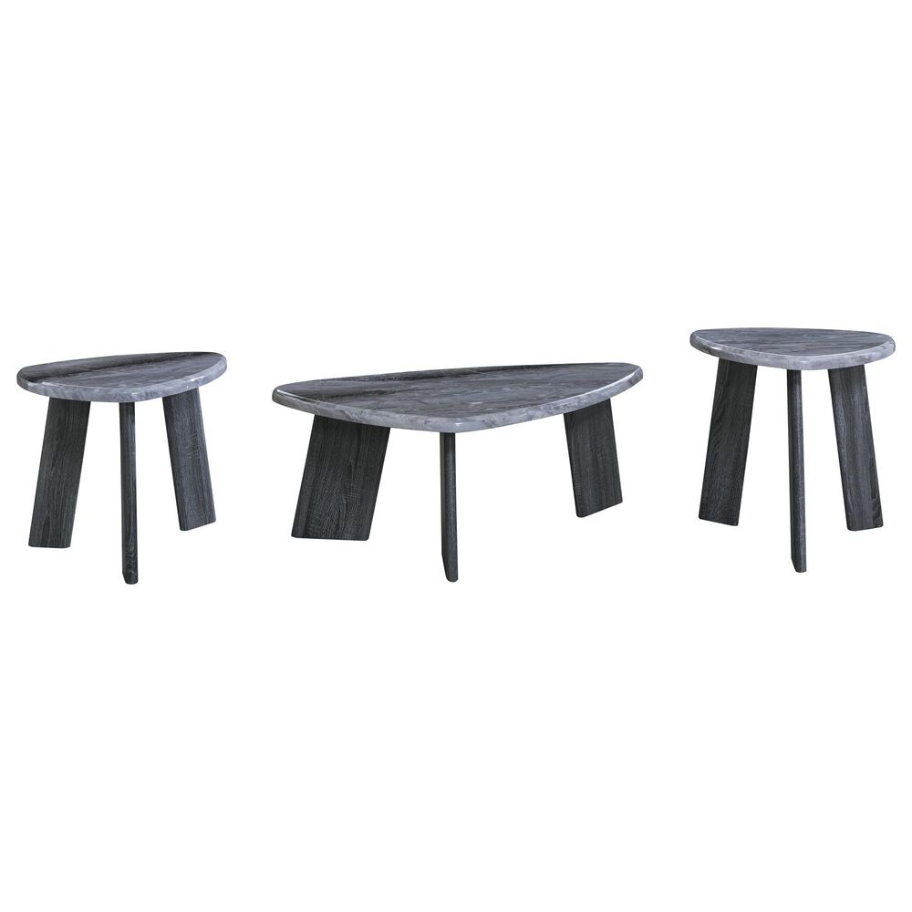 Ashley Bluebond 3-Piece Occasional Table Set in Weathered Gray, , large