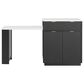 HOMLUX 83" Fluted Kitchen Island in Black, , large