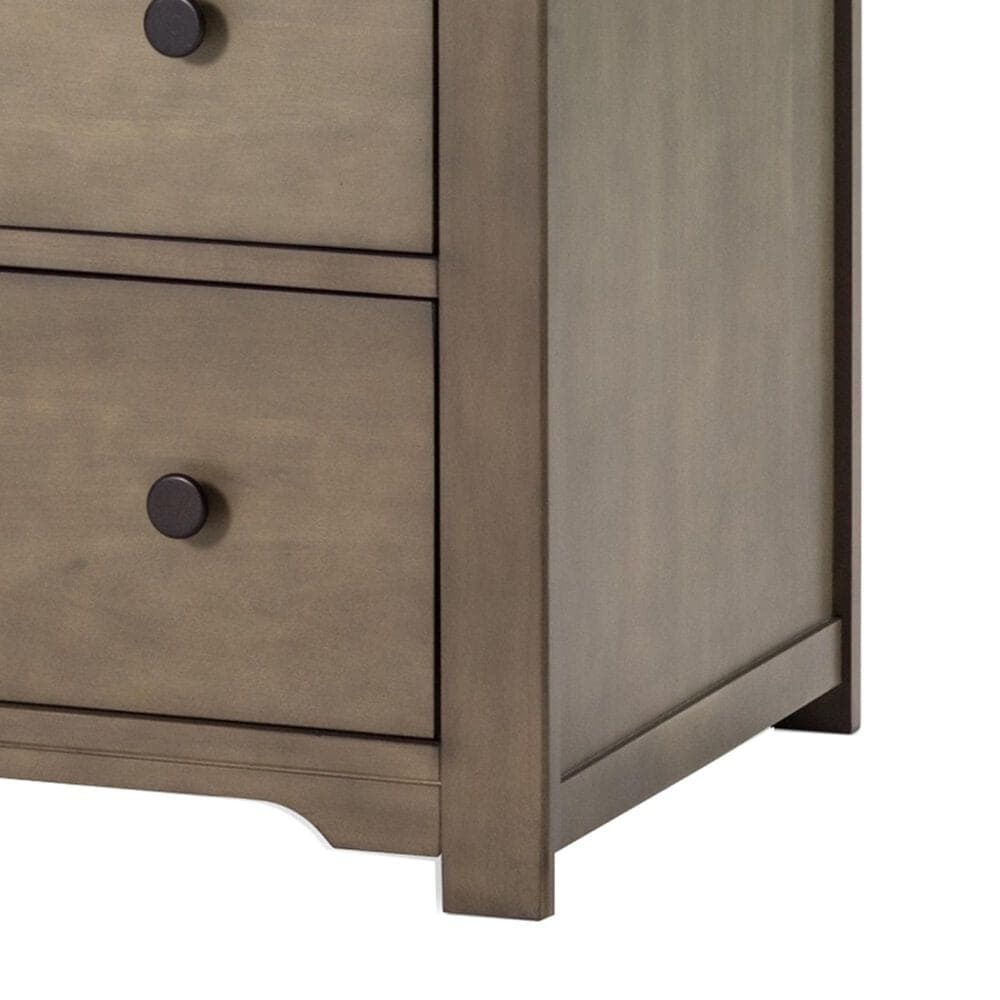 Foundations Worldwide Harmony 3-Drawer Dresser with Changing Table Topper in Dusty Heather, , large