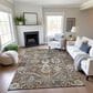 Dalyn Rug Company Silk Road Chocolate, Ivory, Gold, Copper, Blue, Teal and Mocha 5" x 7"6" Area Rug, , large