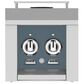 Hestan 12" Built-In Liquid Propane Double Side Burner in Pacific Fog Dark Grey, , large