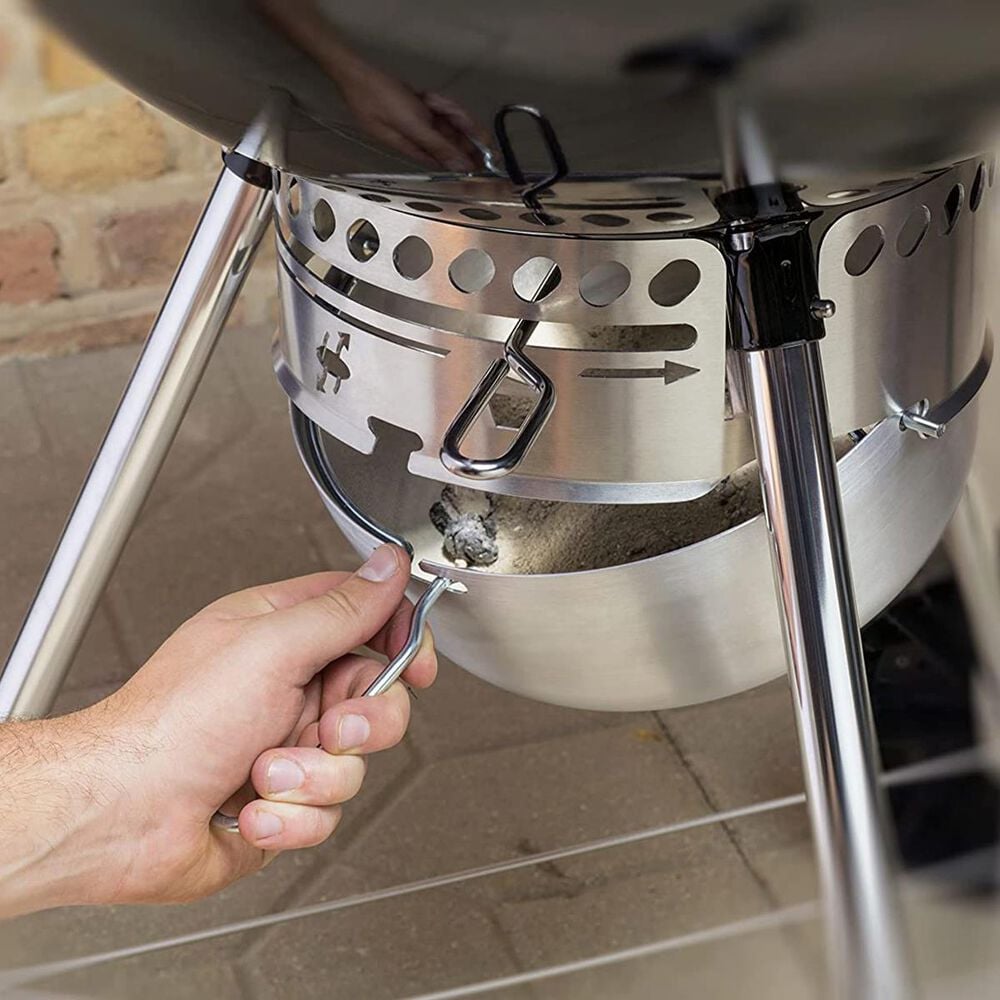 Weber 22&quot; Master Touch Charcoal Grill in Ivory, , large