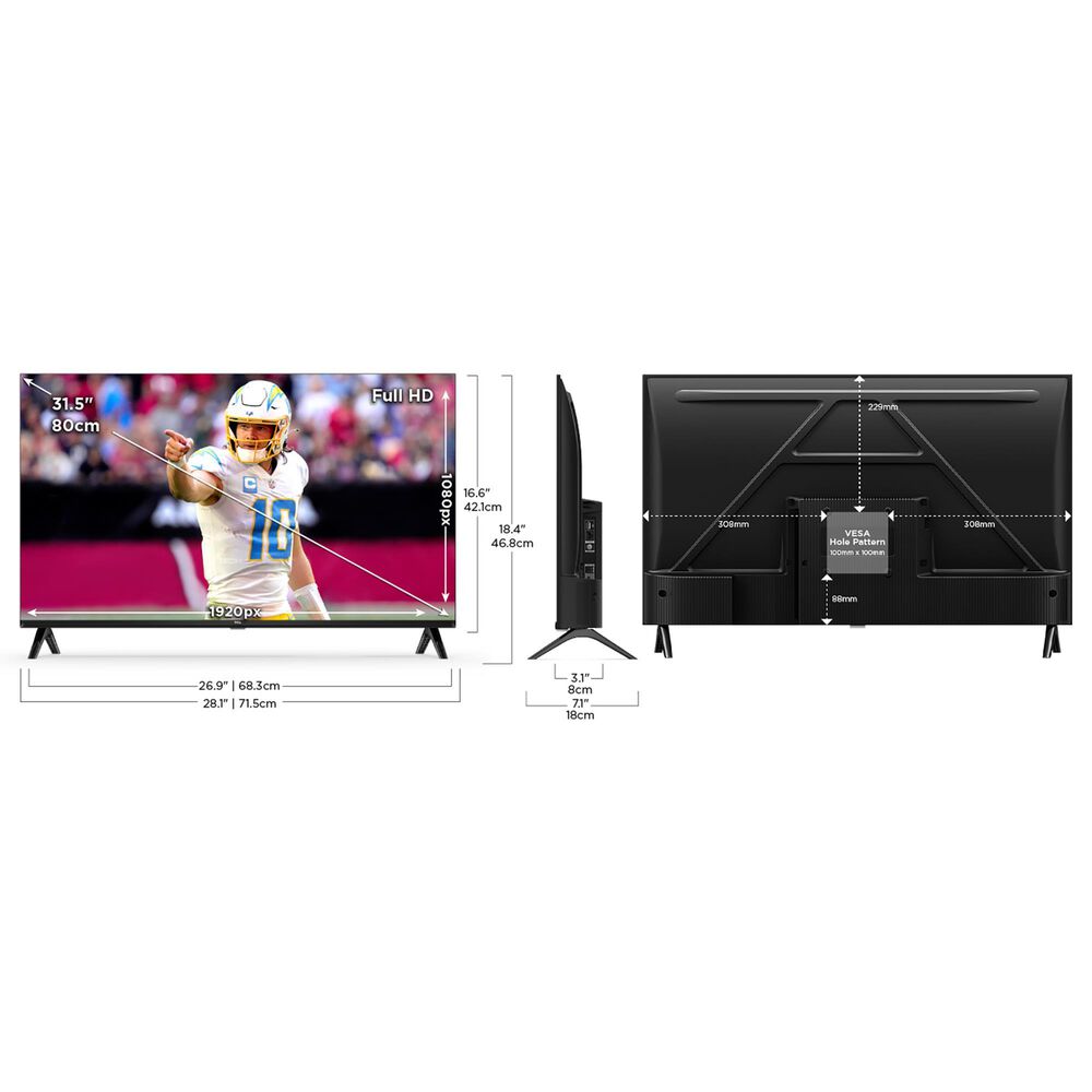 TCL 32&quot; FHD TV w/Soundbar Sys, , large