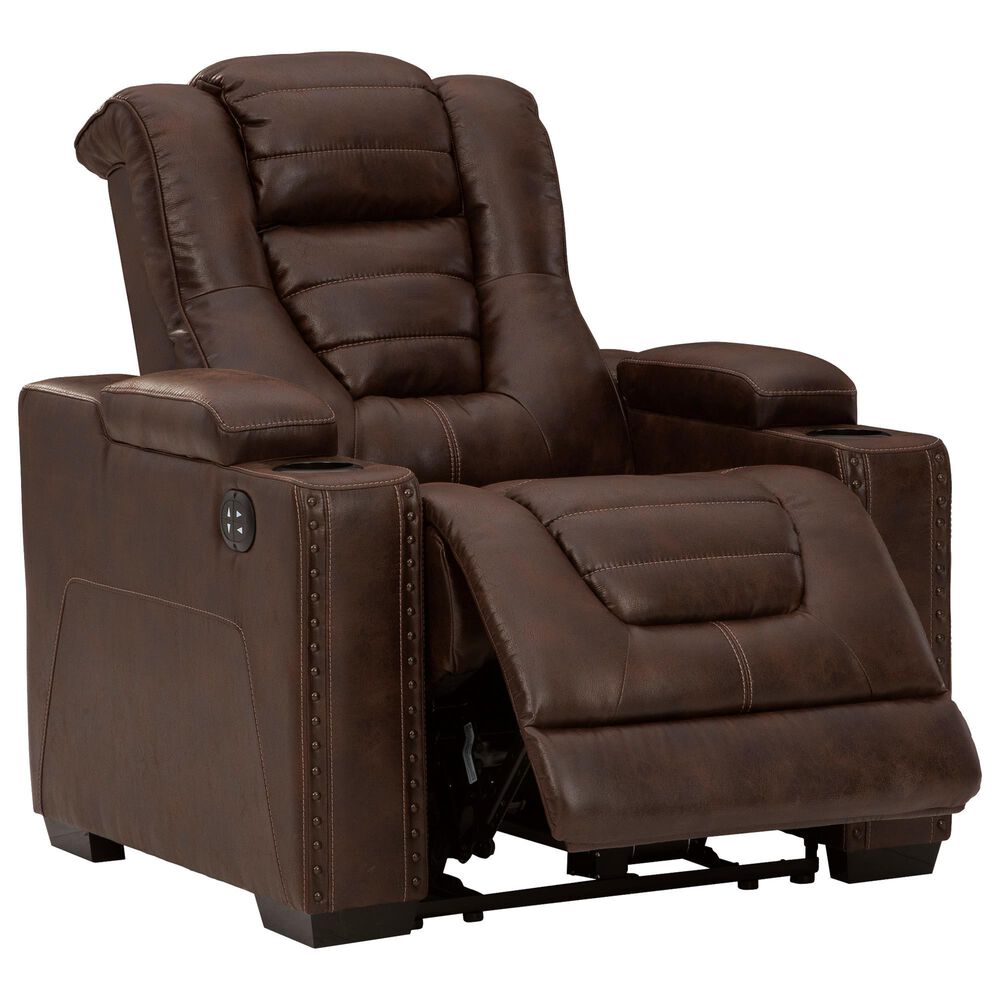 Ashley Owner&#39;s Box Power Recliner in Thyme, , large