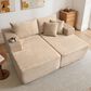 HOMLUX Sectional Sofa, with High-Density Foam and Comfortable Seating in Beige, , large