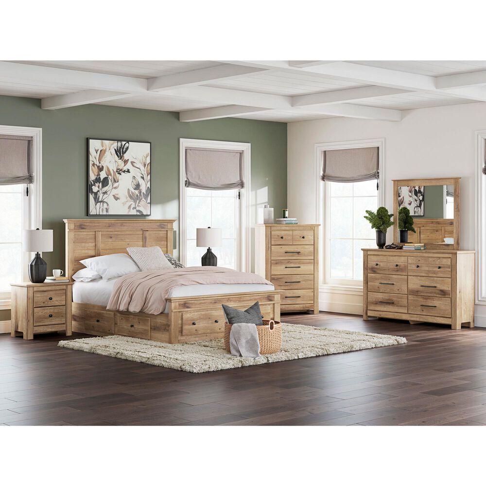 Ashley Makidern Rectangular Dresser Mirror in Tan, , large