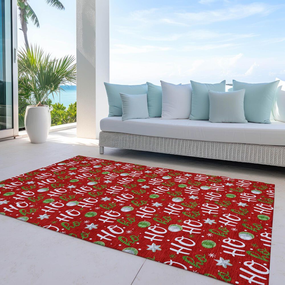 Dalyn Rug Company Wonderland WN18 5&#39; x 7&#39;6&quot; Red Indoor/Outdoor Area Rug, , large