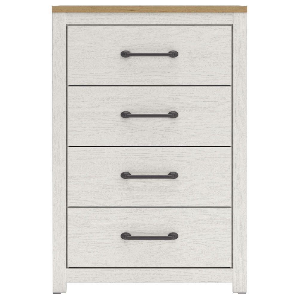 Ashley LInnocreek 5-Piece Full Bedroom Set in White and Warm Brown, , large