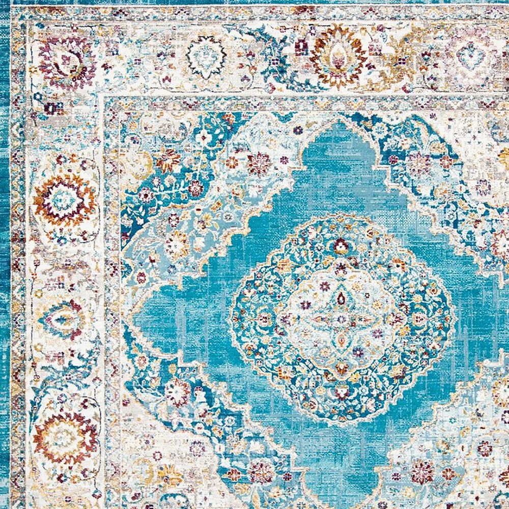 Safavieh Aria ARA116M 6&#39;6&quot; Square Blue and Ivory Area Rug, , large