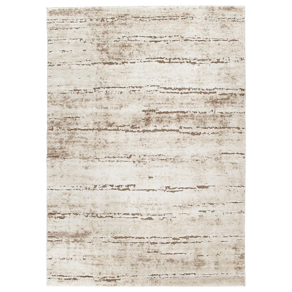 Ashley Kasney 5" x 7" Cream and Brown Area Rug, , large