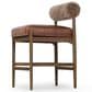 Four Hands Jazelle Counter Stool with Taupe Shearling Upholstery in Tan Oak, , large