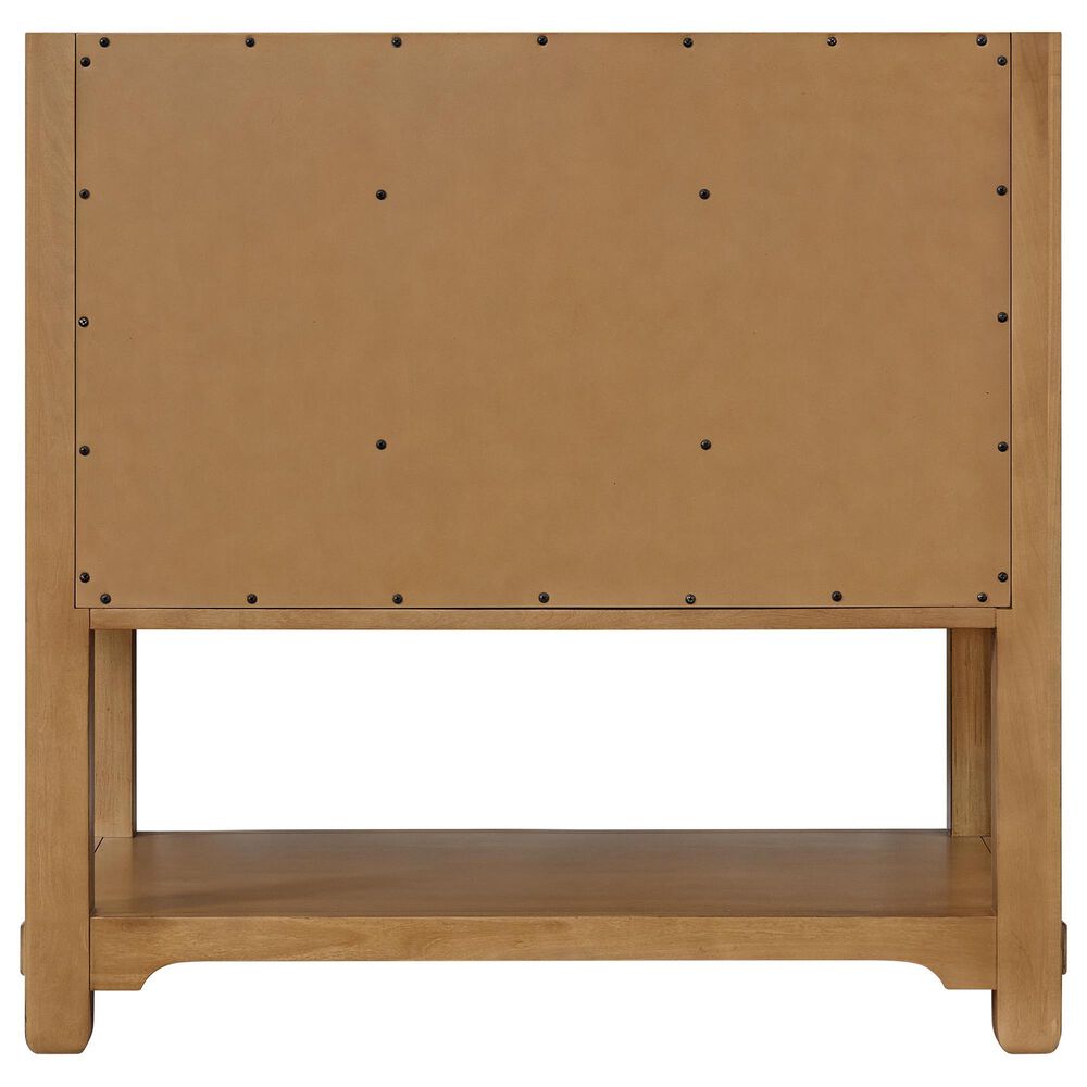 James Martin Vanities Malibu 36" Single Bathroom Vanity in Amber Birch with 3 cm Carrara White Marble Top and Rectangular Sink, , large