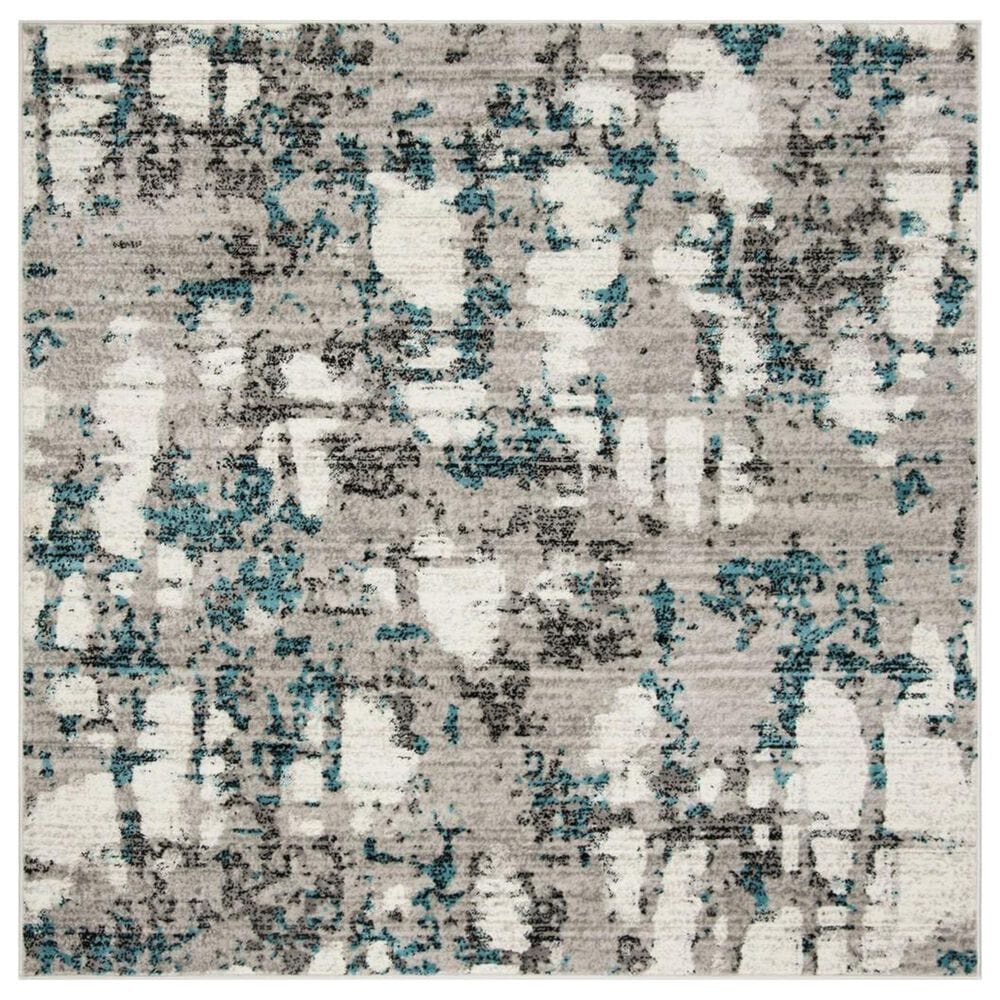 Safavieh Skyler SKY193B 4" Round Gray and Blue Area Rug, , large
