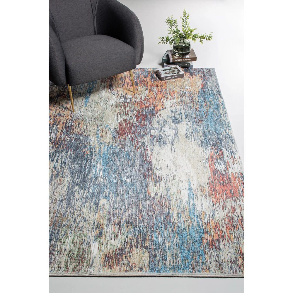 Kas Oriental Rugs Roxy Mirage 7&#39;6&quot; x 10&#39; Blue and Red Area Rug, , large