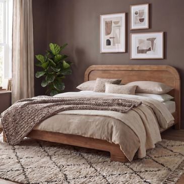 Urban Home Kione King Platform Panel Bed in Brown, , large