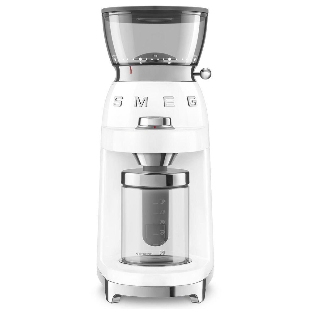 SMEG Conical Burr Coffee Grinder in White, , large