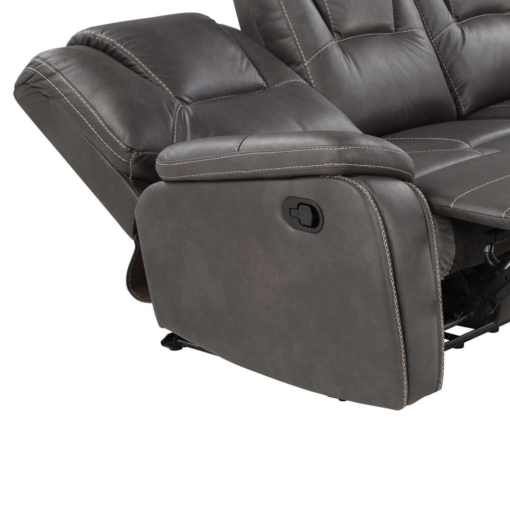 Steve Silver Katrine Manual Reclining Sofa in Charcoal, , large