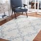 Safavieh Micro-Loop MLP539M 4" x 6" Blue and Ivory Area Rug, , large