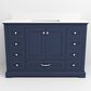 Lexora Home Dukes 48" Single Bathroom Vanity in Navy Blue with 2 cm White Cultured Marble Top and Rectangular Sink, , large