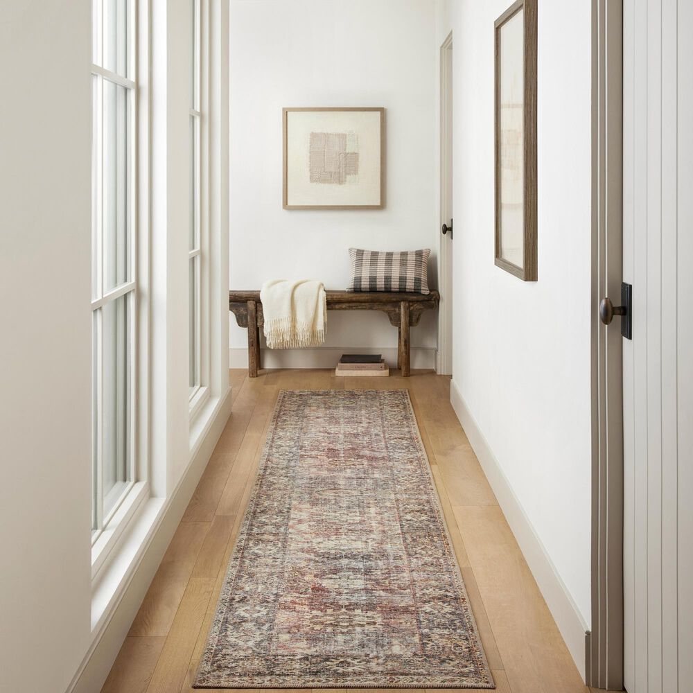 Amber Lewis x Loloi Georgie 2&#39; x 5&#39; Bordeaux and Antique Area Rug, , large
