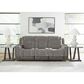 Ashley Mixed Motion Power Reclining Sofa in Shadow, , large
