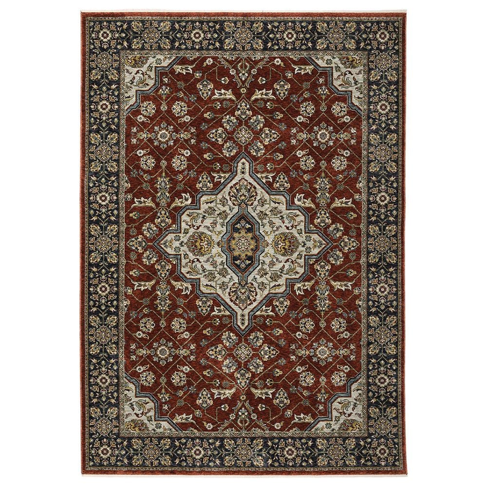 Oriental Weavers Aberdeen Persian Border 2" x 3" Red and Blue Area Rug, , large