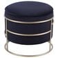 Rta Products Elegant Storage Ottoman with Gold Frame in Black, , large