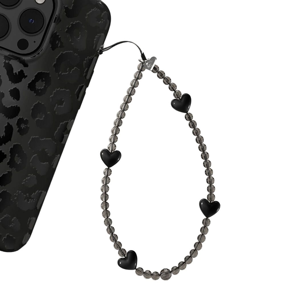 Velvet Caviar Phone Charm in Black Heart, , large