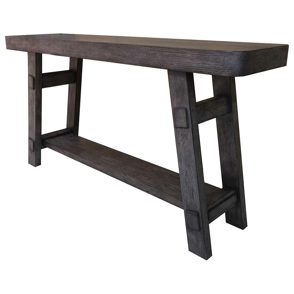 Belle Furnishings Modern Farmhouse Splay Leg Sofa Table in Dusty Charcoal, , large