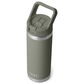 YETI Rambler 18 Oz Water Bottle with Color-Matched Straw Cap in Pampa Green, , large