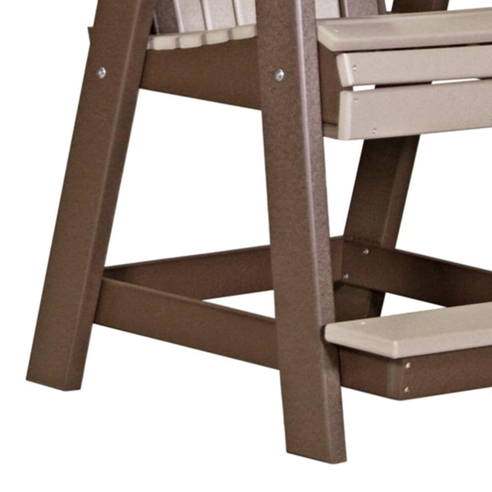 Amish Orchard Balcony Adirondack Chair in Weatherwood and Chestnut, , large
