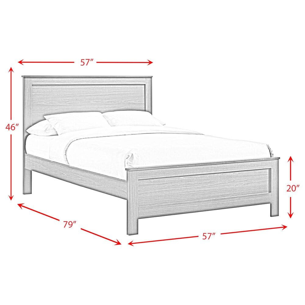 Mayberry Hill Sami Full Panel Bed in White, , large